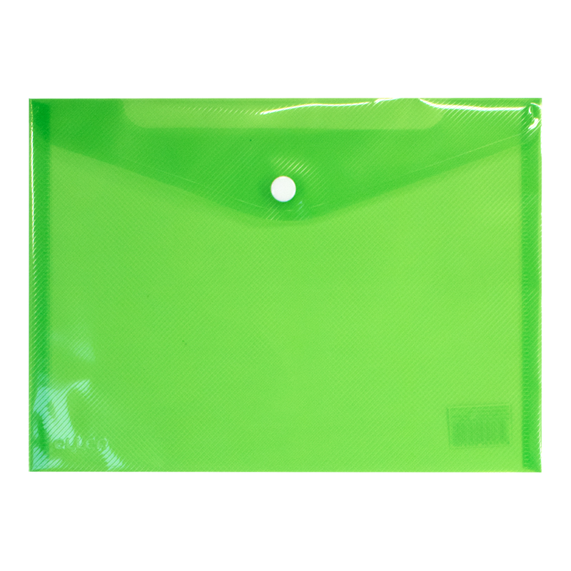 Mape-aploksne ar pogu ELLER PP, A4 formāts, gaiši zaļā krāsa