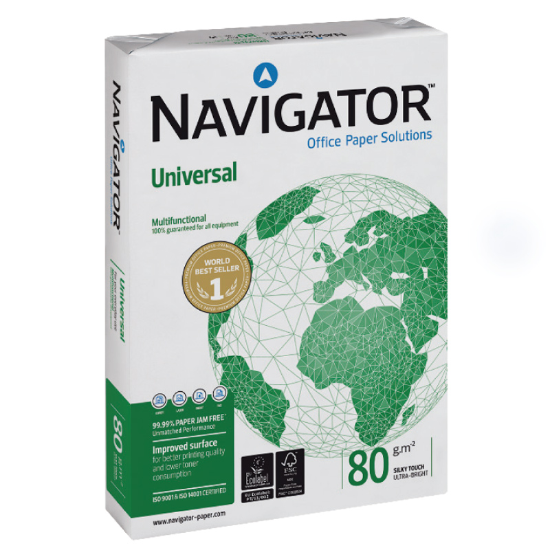 Papīrs NAVIGATOR UNIVERSAL A3 80g/m2, 500 loksnes/iepakojumā