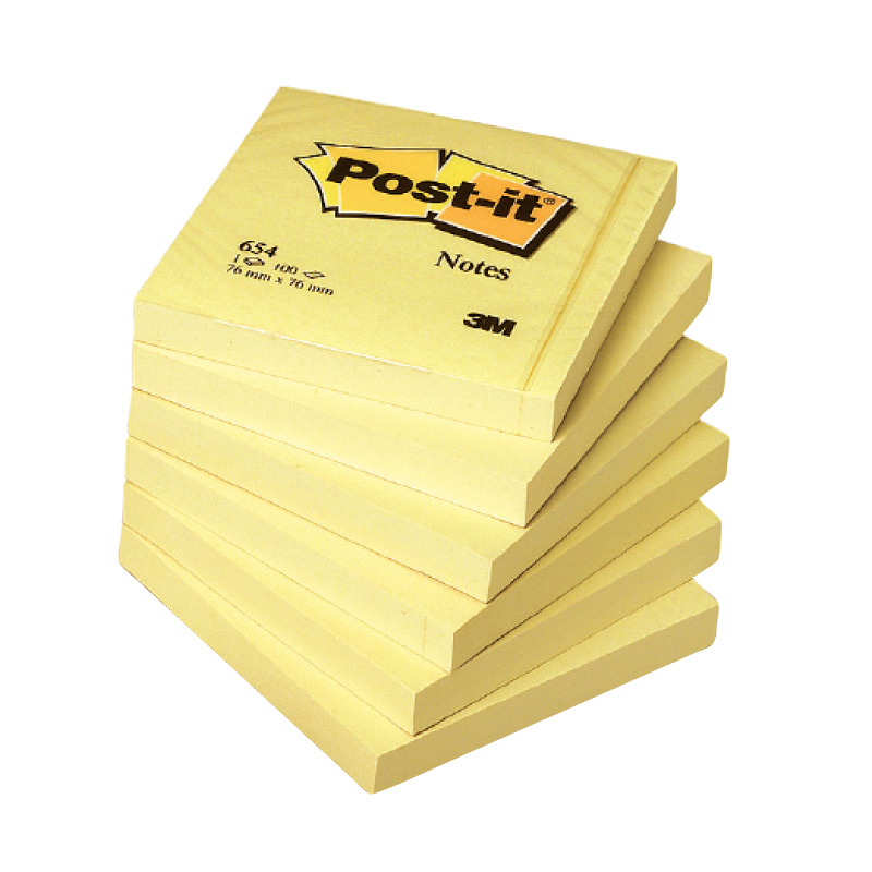 Piezīmju līmlapiņas POST-IT ar izmēru 76x76mm dzeltenas