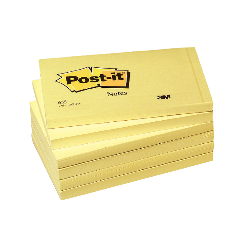 Piezīmju līmlapiņas POST-IT 76x102mm, dzeltenā krāsā