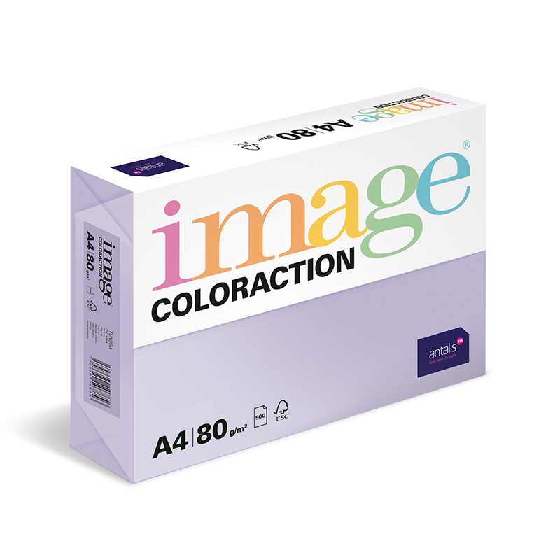 Krāsains papīrs IMAGE COLORACTION A4 80g/m2, 500 loks/iep., ceriņkrāsā (Nr.18)
