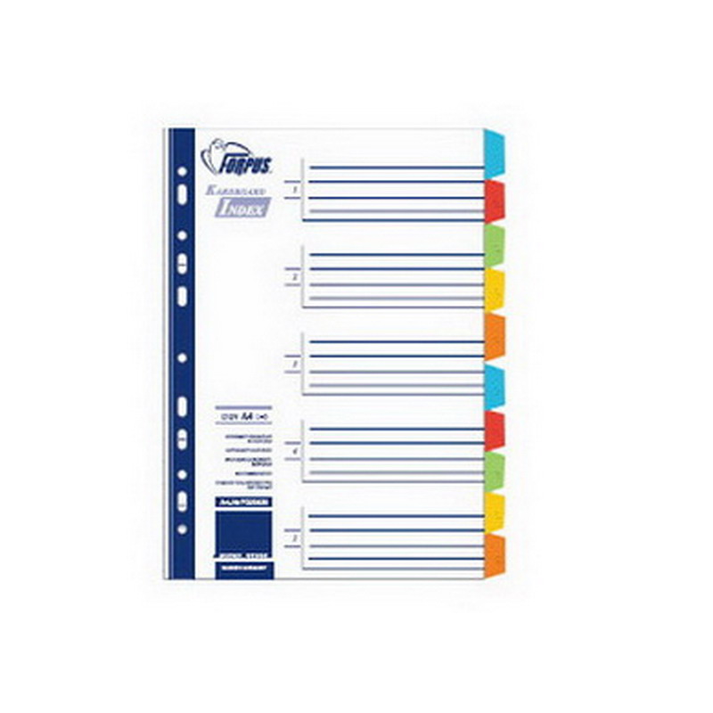 Sadalītājs dokumentiem FORPUS A4 formāts, 1-12 krāsains bez cipariem