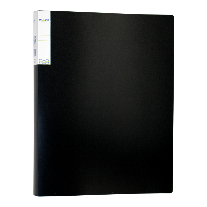 Mape prospektiem ELLER, A4 formāts, 40 kabatiņas, melnā krāsā
