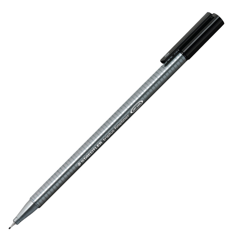 Flomasterveida pildspalva STAEDTLER TRIPLUS fineliner, 0.3mm, melna tinte