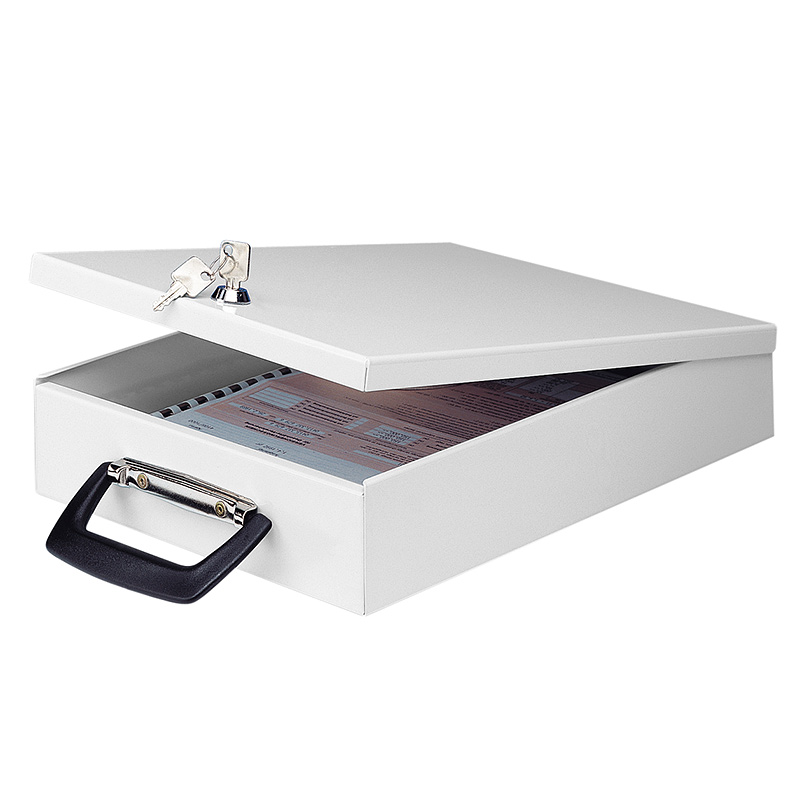 Slēdzama kaste dokumentiem WEDO ar rokturi 35,5 x 26 x 6,7 cm, ar slēdzeni