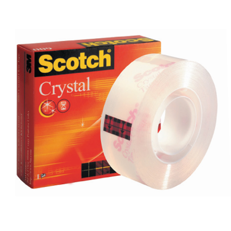 Līmlente 3M Scotch Crystal Clear 600 ar izmēru 19mm x33m