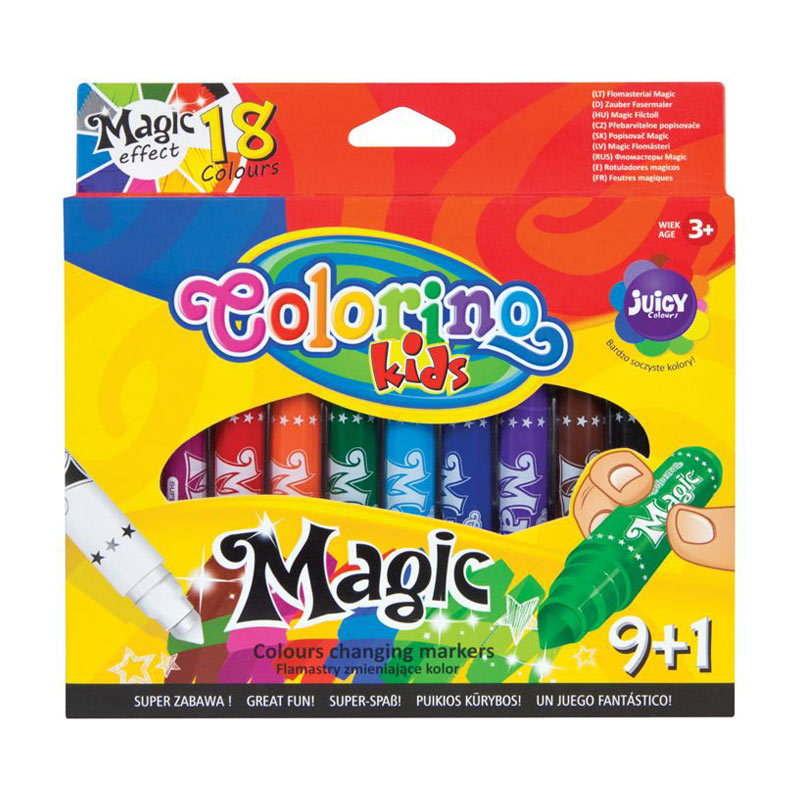 Flomasteri COLORINO MAGIC 9 + 1 krāsas