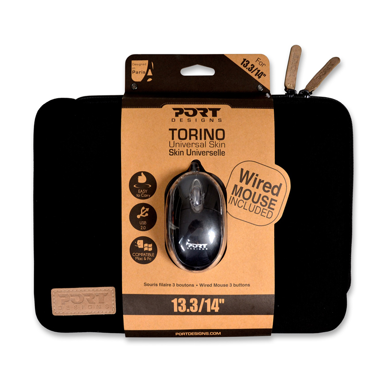 Mape-kabata planšetdatoram PORT Torino Skin, BK 13.3
