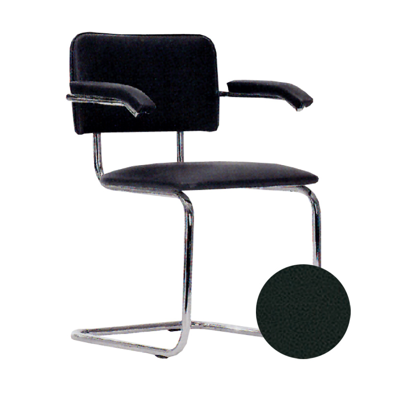 Krēsls NOWY STYL SYLWIA ARM V-4, melnas ādas imitācija