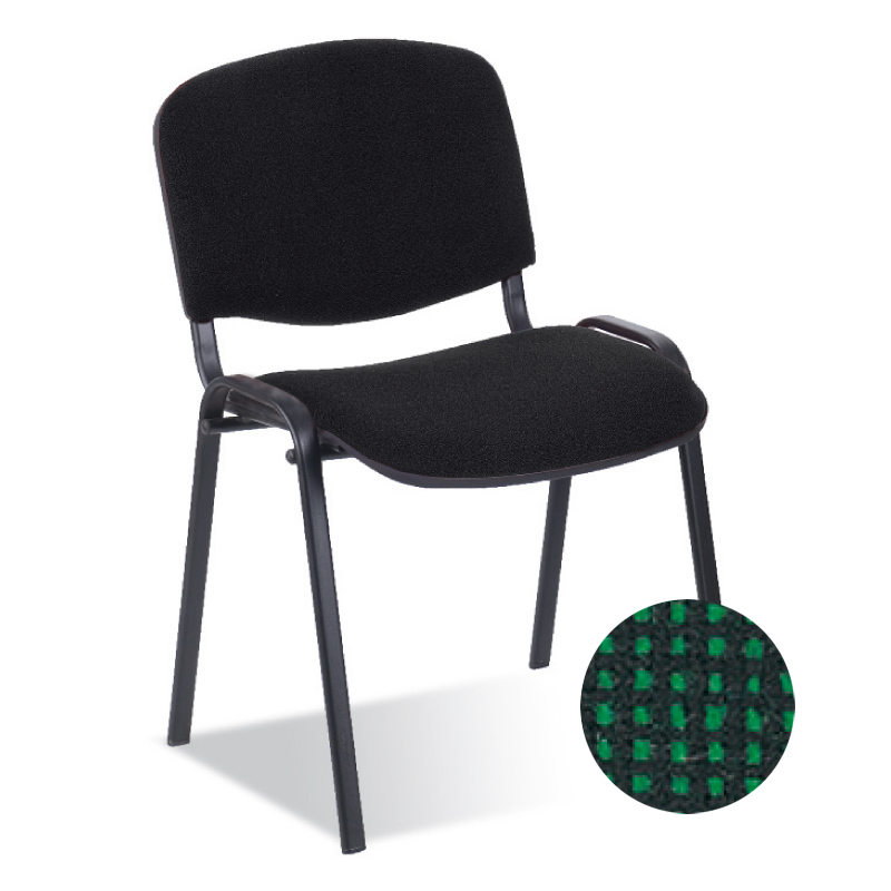 Krēsls NOWY STYL ISO BLACK C-32, melns ar zaļu